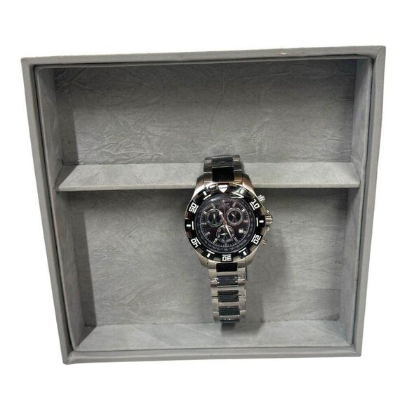 Invicta Specialty Chronograph Watch Stainless Steel Mens Black Dial 100m Water R - Picture 2 of 7